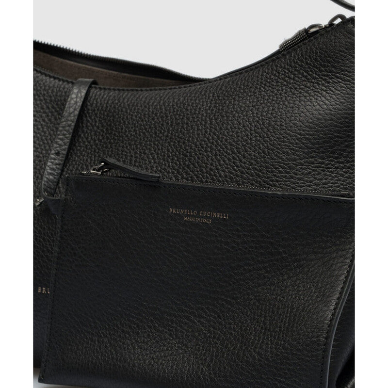 Black Leather Shoulder Bag