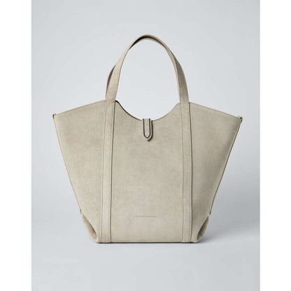 Light Beige Leather Tote