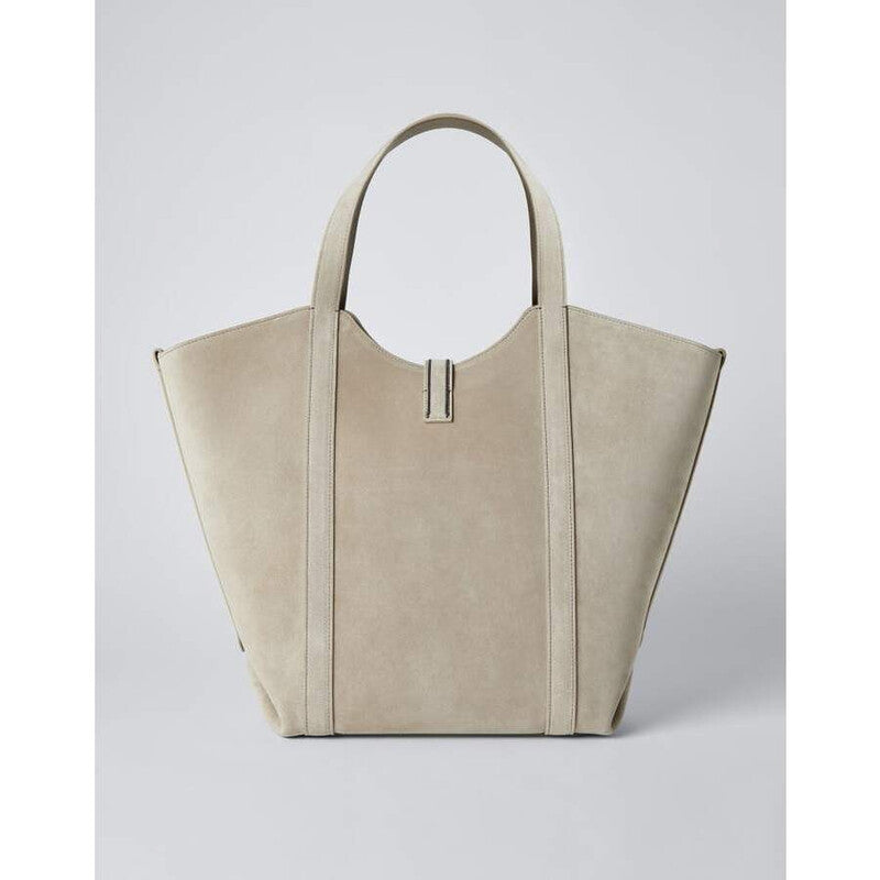 Light Beige Leather Tote