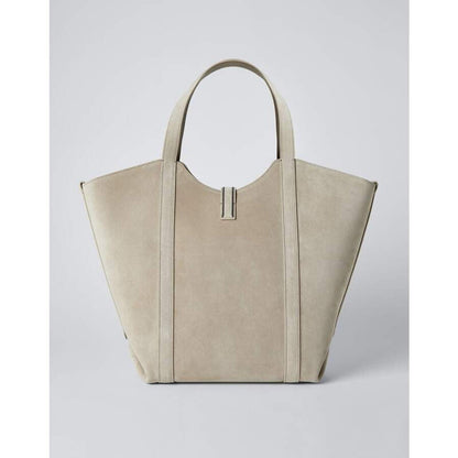 Light Beige Leather Tote