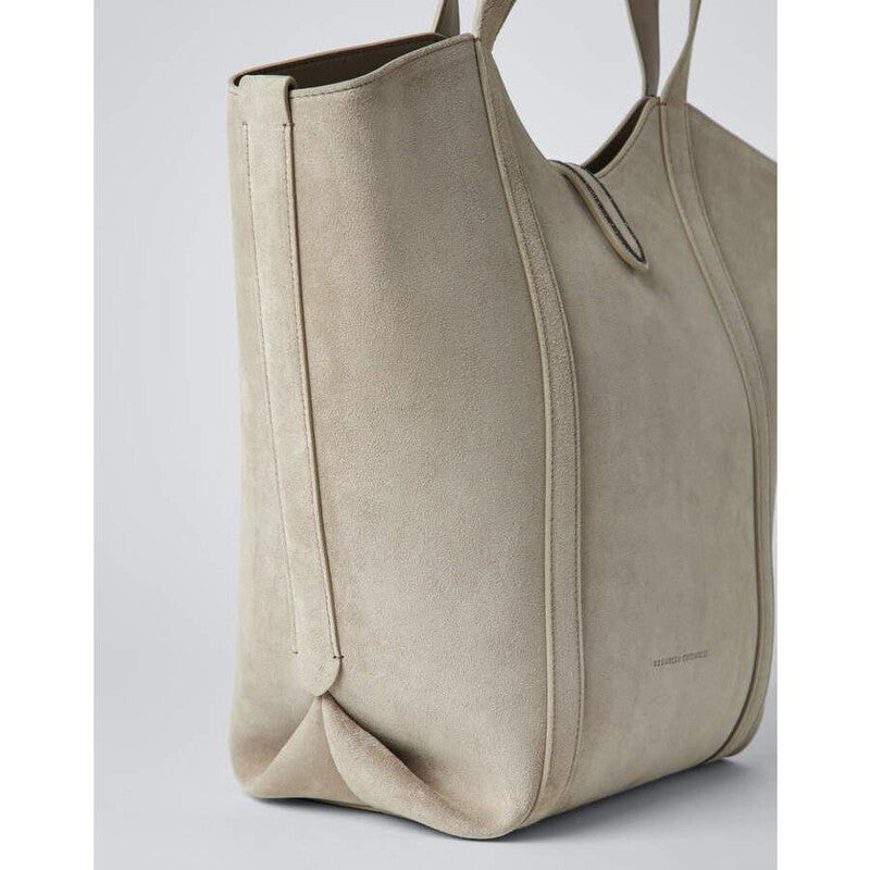 Light Beige Leather Tote