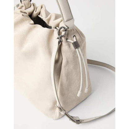 Light Beige Suede Bag