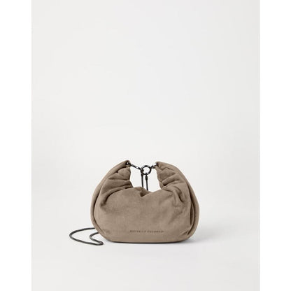 Light Brown Suede Shoulder Bag