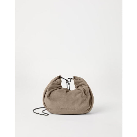 Light Brown Suede Shoulder Bag