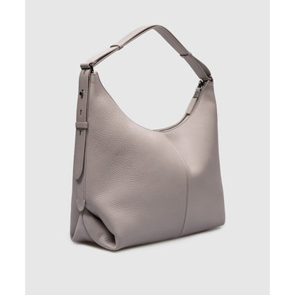 Light Grey Leather Shoulder Bag