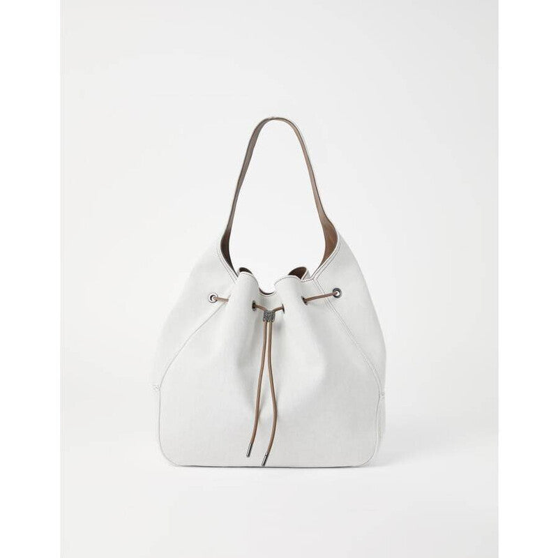 Off White Cotton Linen Bag