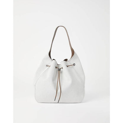 Off White Cotton Linen Bag