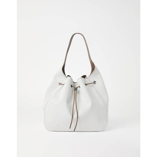Off White Cotton Linen Bag