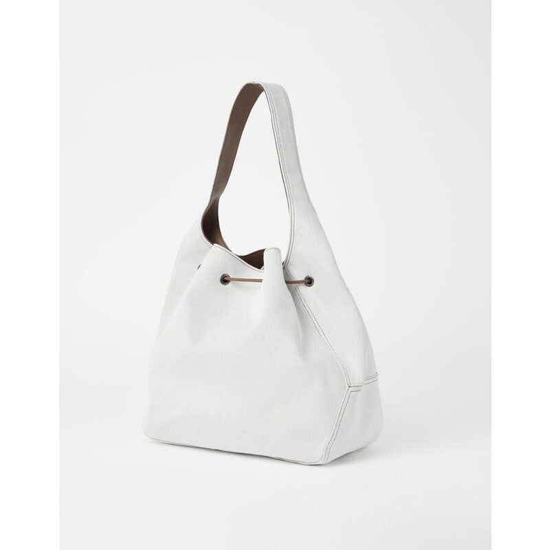 Off White Cotton Linen Bag