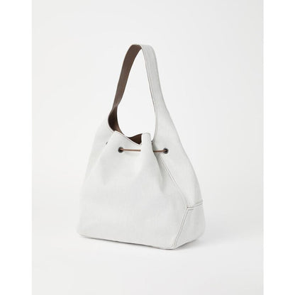 Off White Cotton Linen Bag