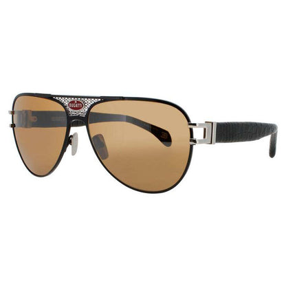 Men's Black Rectangular Sunglasses