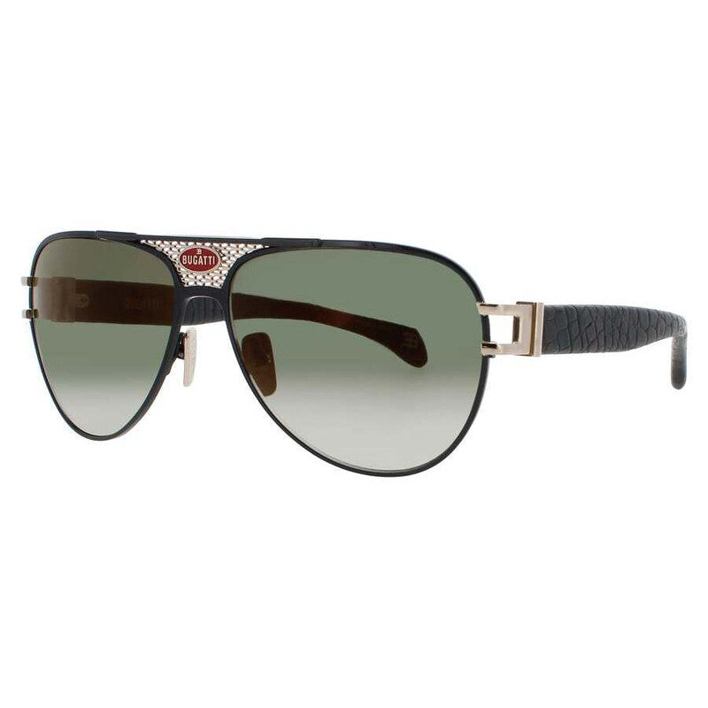 Men's Black Rectangular Sunglasses