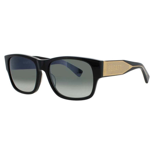 Men's Black Rectangular Sunglasses