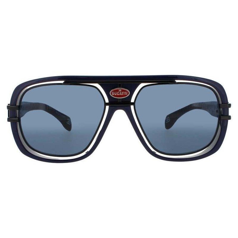 Men's Blue Rectangular Sunglasses
