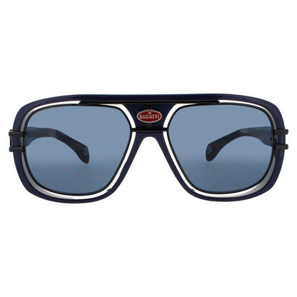 Men's Blue Rectangular Sunglasses