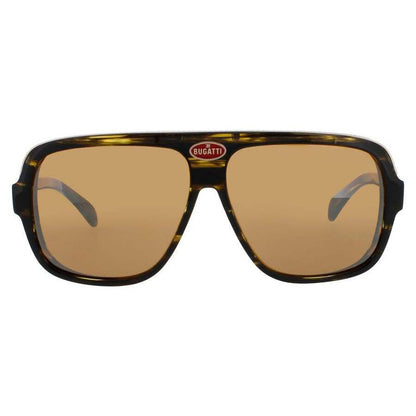Men's Brown Rectangular Sunglasses
