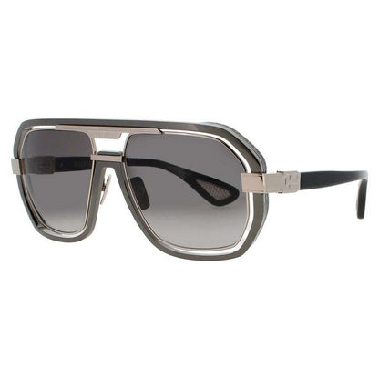 Men's Grey Rectangular Sunglasses