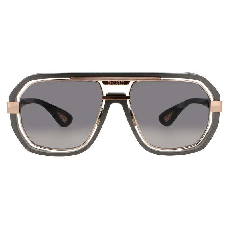 Men's Grey Rectangular Sunglasses