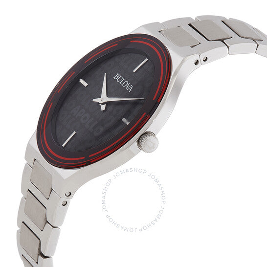 بولوفا، ساعة أبولو كوارتز نسائية بمينا أسود