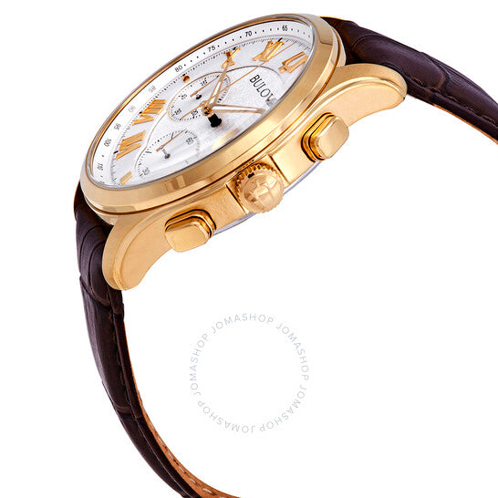 Bulova, Classic White Textured Dial Men's Chronograph Watch