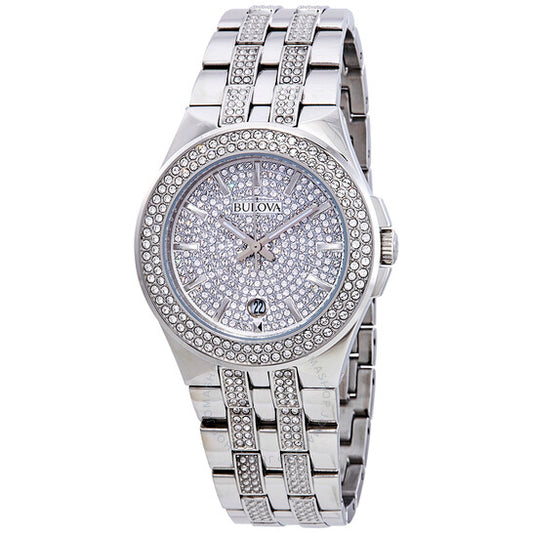 Bulova, Crystal Pave Men's Watch
