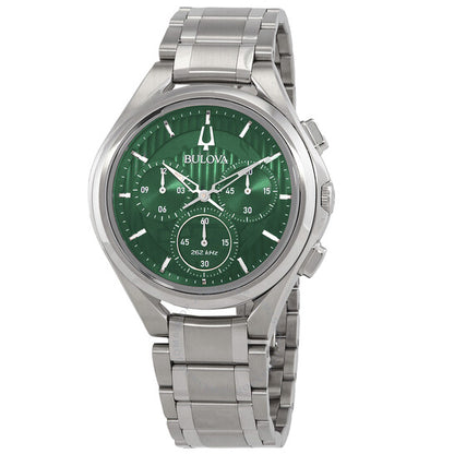 Bulova, Curv Chronograph Quartz Green Dial Men's Watch