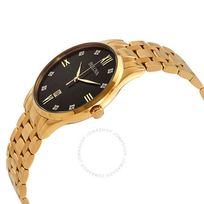 Bulova, Diamond Black Dial Men's Watch