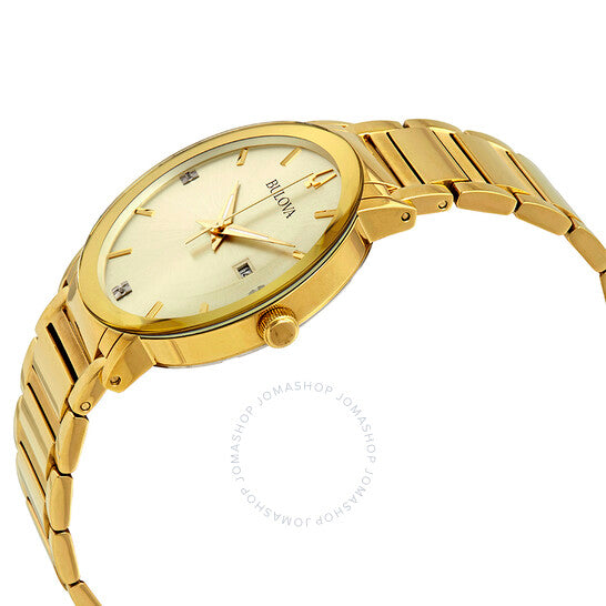 Bulova, Diamond Gold Dial Men's Watch
