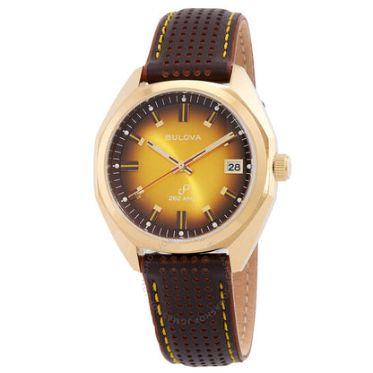 Bulova, Jet Star Quartz Gold Dial Men's Watch