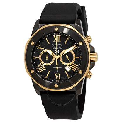 Bulova, Marine Star Chronograph Black Dial Men's Watch