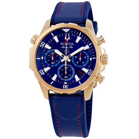 Bulova, Marine Star Chronograph Blue Dial Men's Watch