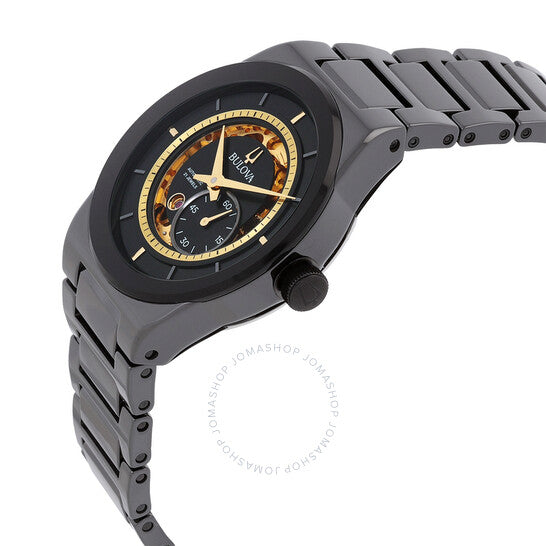 ساعة بولوفا ميلينيا أوتوماتيكية للرجال بمينا هيكلي أسود