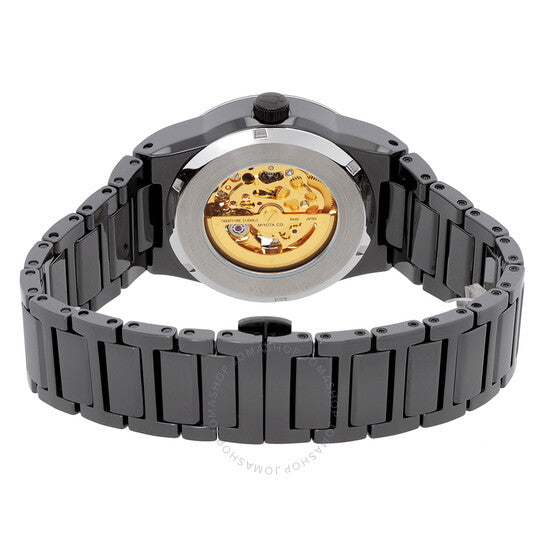 ساعة بولوفا ميلينيا أوتوماتيكية للرجال بمينا هيكلي أسود