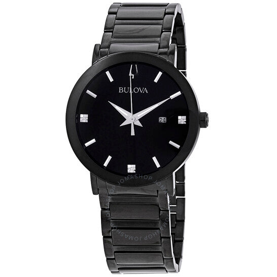 Bulova, Modern Diamond Black Dial Men's Watch