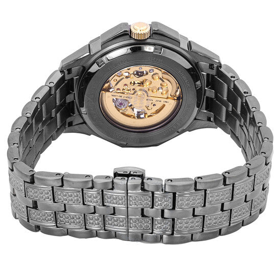 Bulova, Octava Automatic Crystal Gold Skeleton Dial Men's Watch