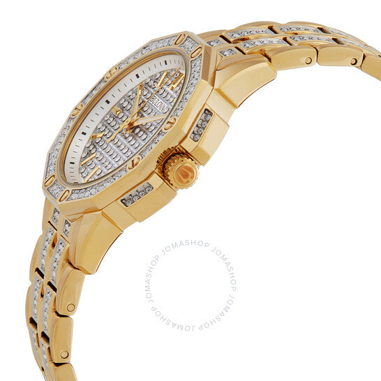 ساعة بولوفا أوكتافا كوارتز كريستال بمينا فضي للسيدات