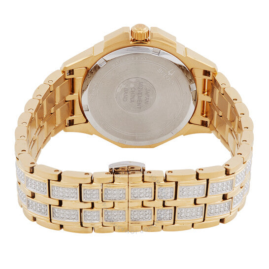 ساعة بولوفا أوكتافا كوارتز كريستال بمينا فضي للسيدات