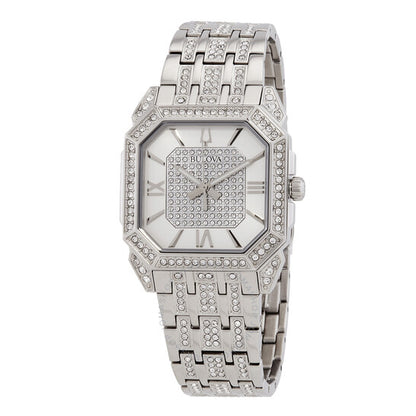 Bulova, Octava Quartz Crystal Silver Dial Men's Watch