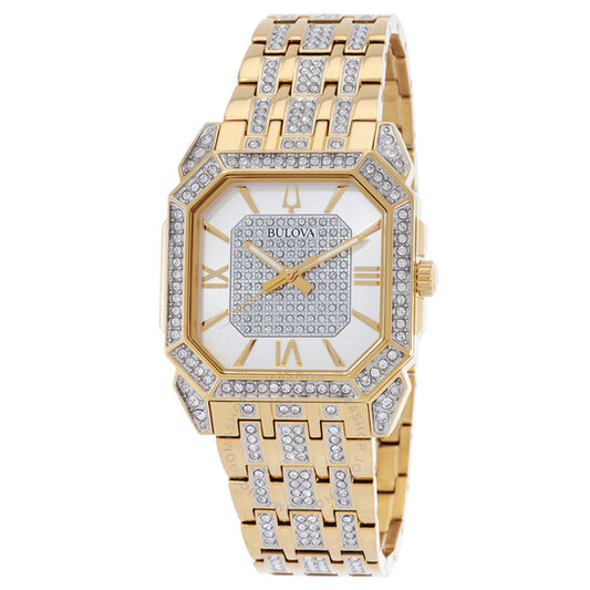 Bulova, Octava Quartz Crystal Silver Dial Men's Watch