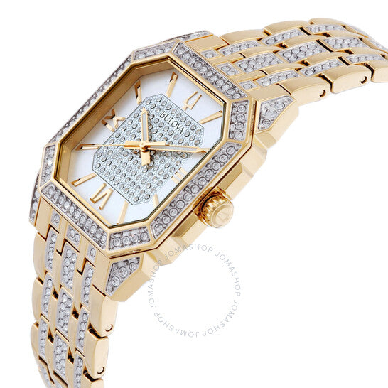 ساعة بولوفا أوكتافا كوارتز كريستال فضية اللون للرجال