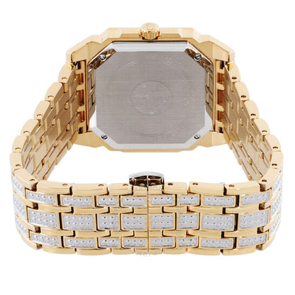 ساعة بولوفا أوكتافا كوارتز كريستال فضية اللون للرجال