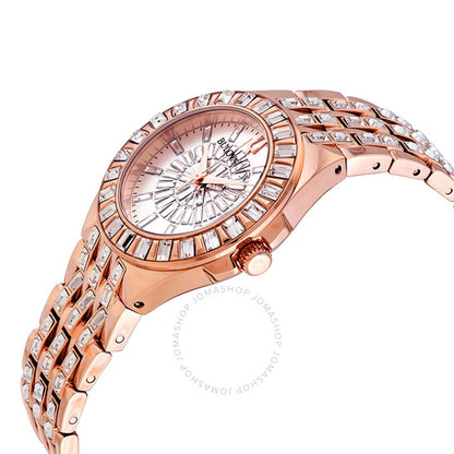 Bulova, Phantom Rose Gold-tone Baguette Swarovski Crystal Ladies Watch