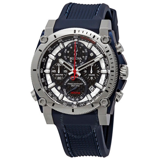 بولوفا، ساعة كرونوغراف بريسيجنست للرجال بمينا أسود من الكربون