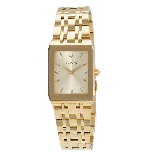 Bulova, Quadra Quartz Diamond Champagne Dial Men's Watch