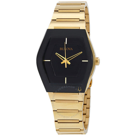 Bulova, Quartz Black Dial Gold-tone Men's Watch