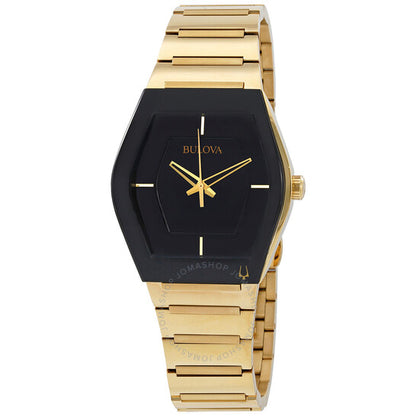 Bulova, Quartz Black Dial Gold-tone Men's Watch