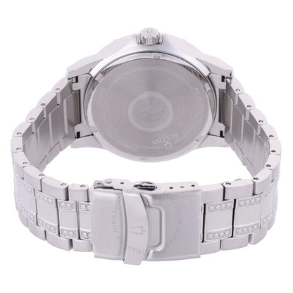 ساعة بولوفا كوارتز للرجال مرصعة بالألماس والكريستال