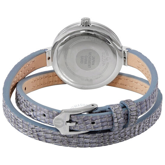 ساعة بولوفا رابسودي كوارتز بمينا بيضاء للسيدات