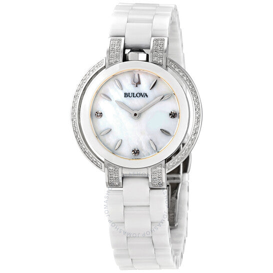 Bulova, Rubaiyat Mother of Pearl Dial Diamond Ladies Watch