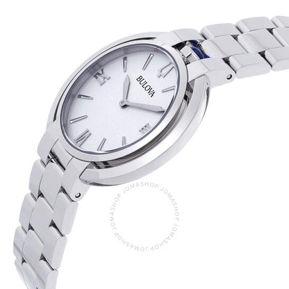 بولوفا، ساعة رباعيات كوارتز نسائية بمينا أبيض